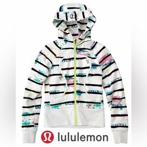 Lululemon Athletica Scuba Hoodie in Striped Watercolor Limited Edition